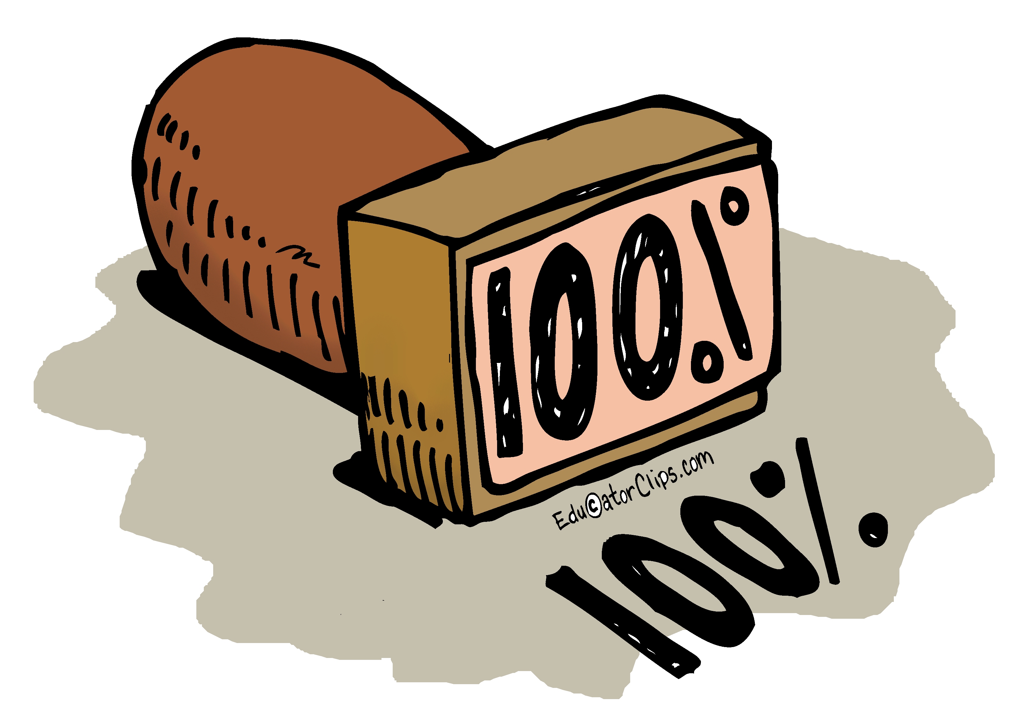 100% Rubber Stamp Clip Art