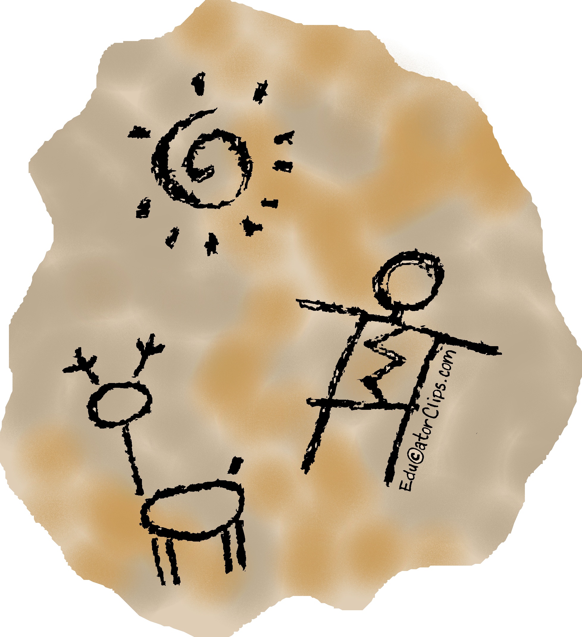 Ancient Pictographs Clip Art