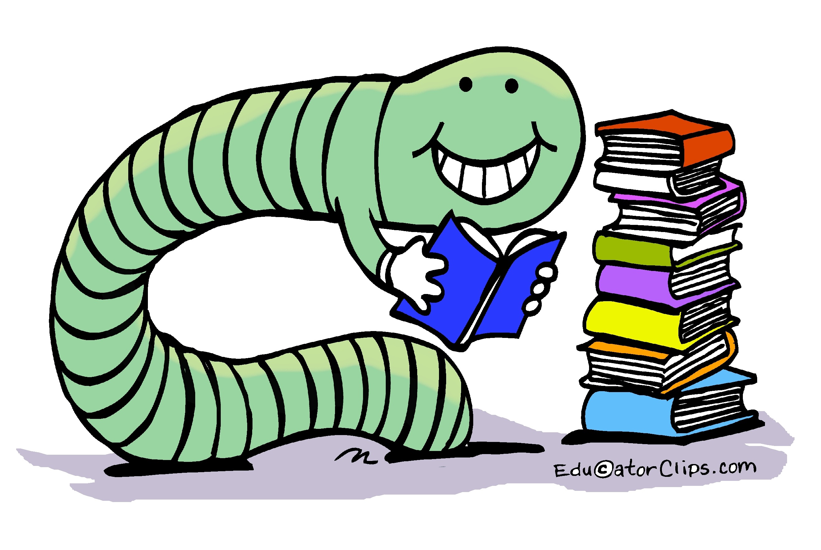 Bookworm Clip Art by Mark A Hicks