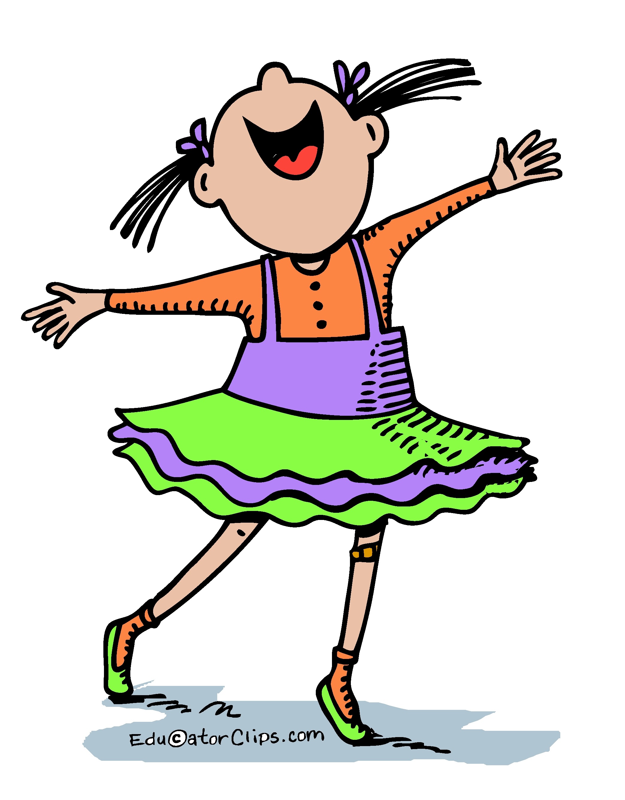 Happy Dancer Clip Art by Mark A. Hicks - color version