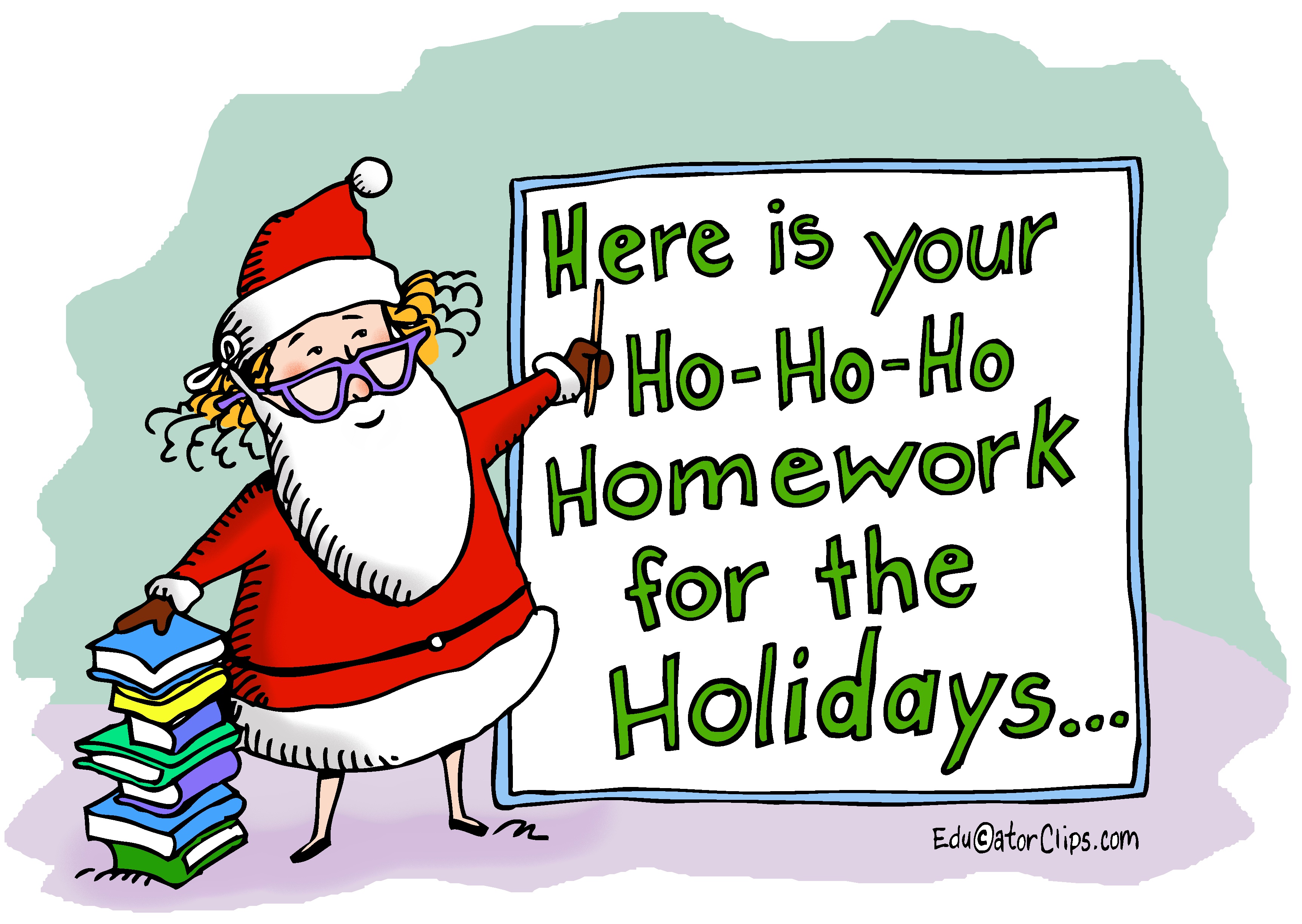 Holiday Homework Clip Art