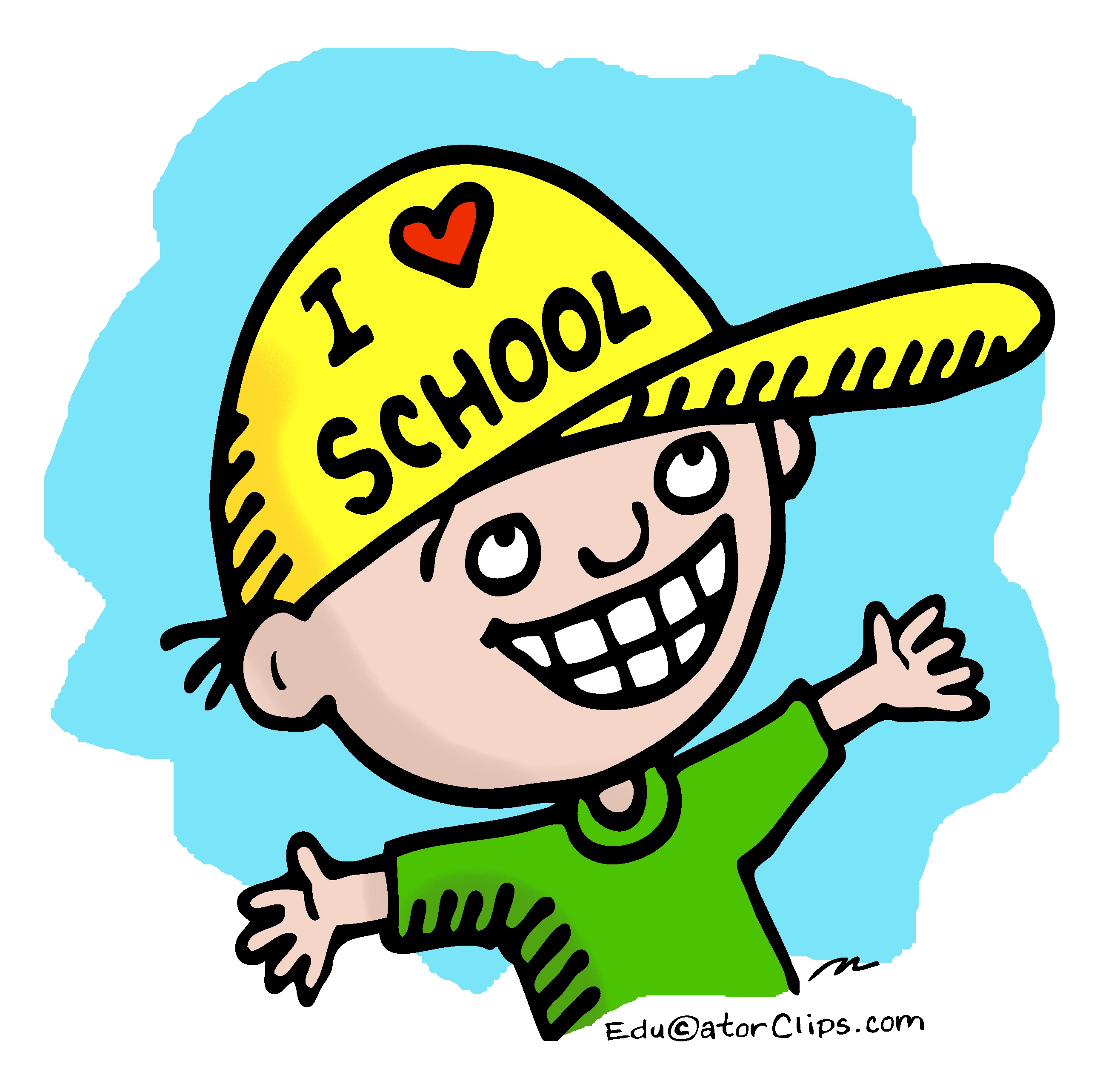 I love School Kid Clip Art