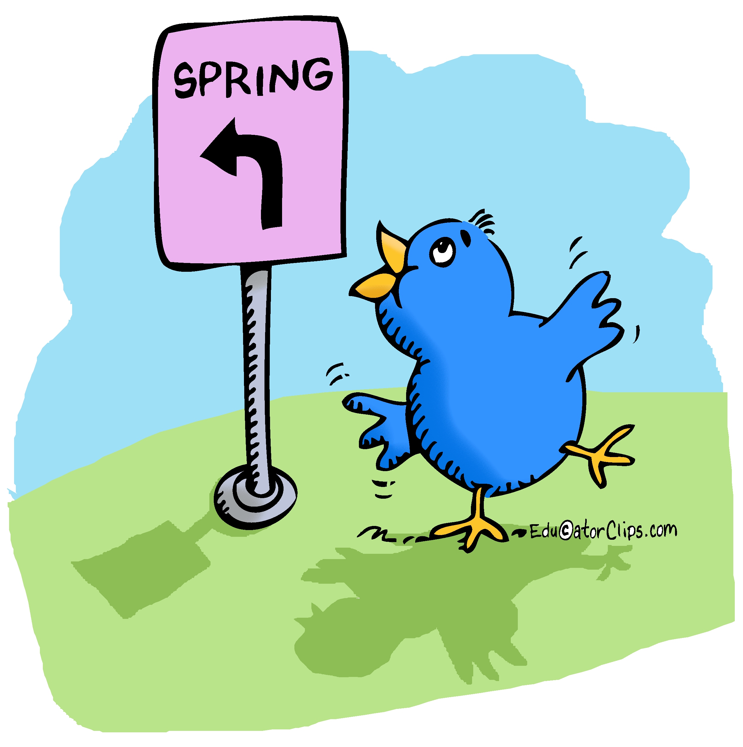 Spring is Around the Corner clip art