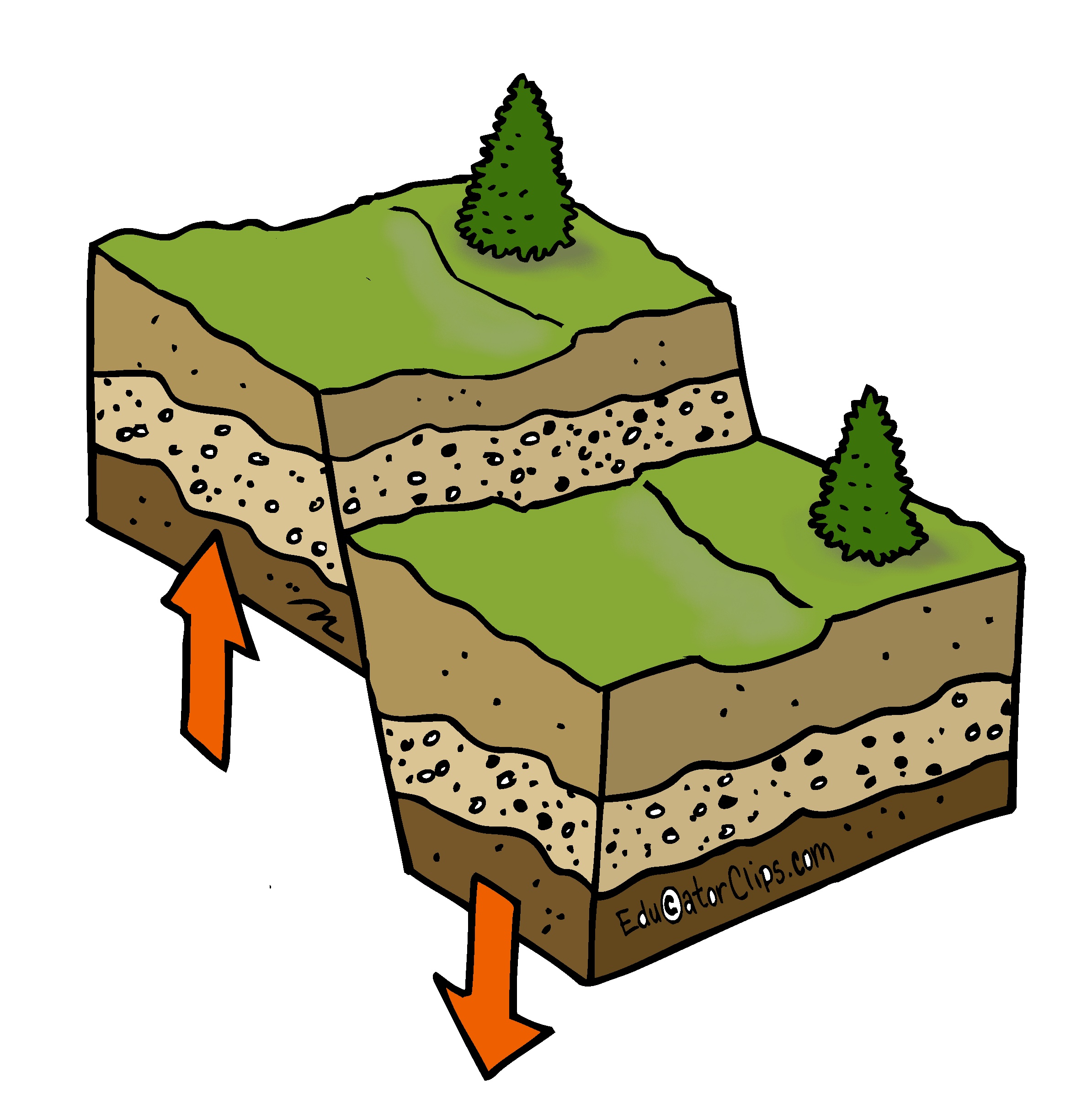 Normal Earthquake Fault Clip Art